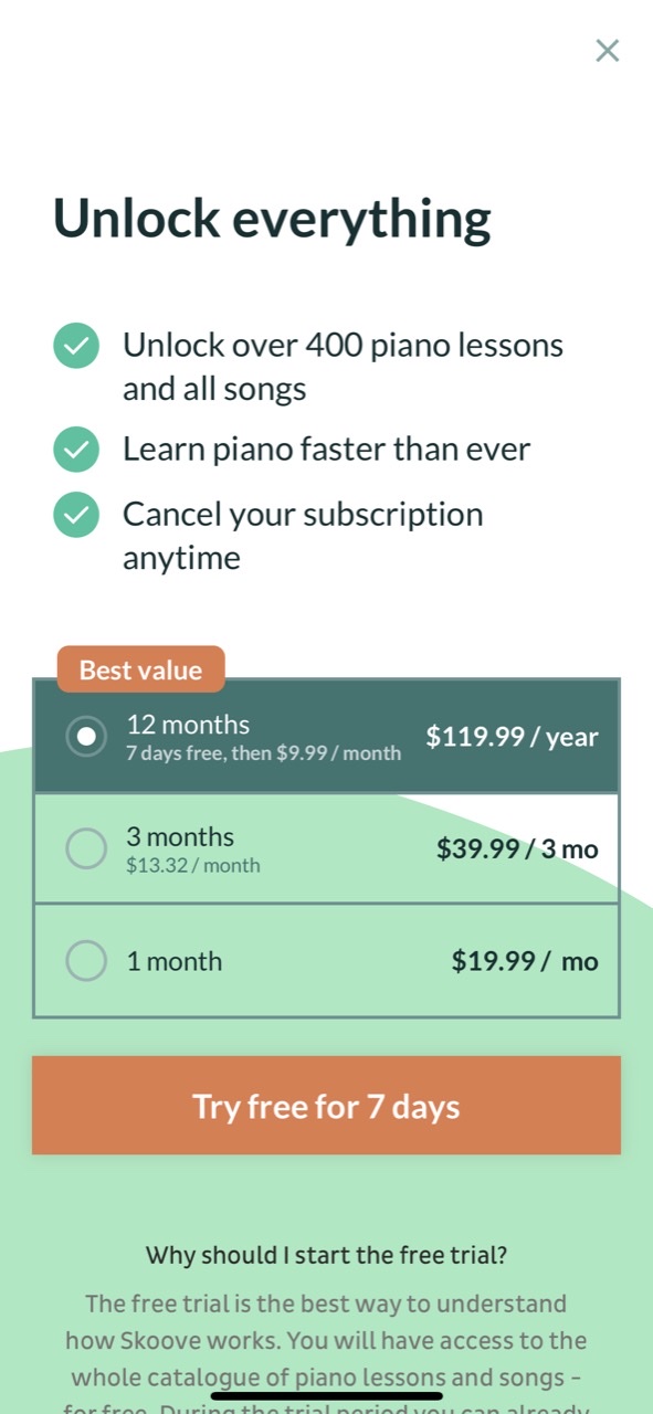 Skoove: Learn to Play Piano