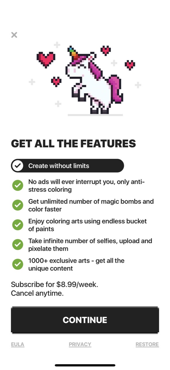 UNICORN: Color by Number Games