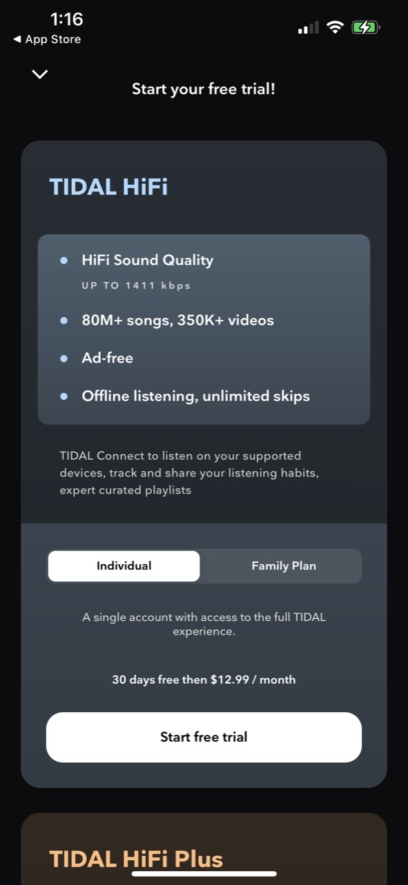 TIDAL Music: HiFi Sound