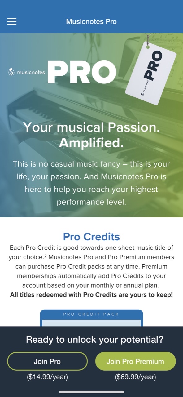 Musicnotes: Sheet Music Player