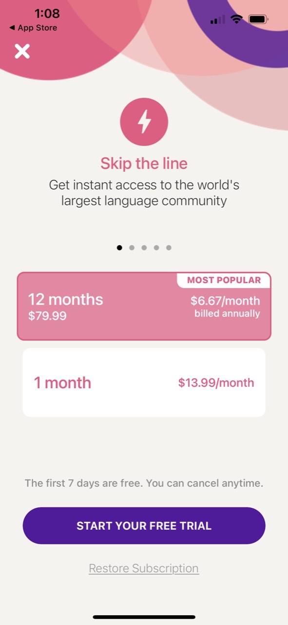 Tandem: Conversation exchange