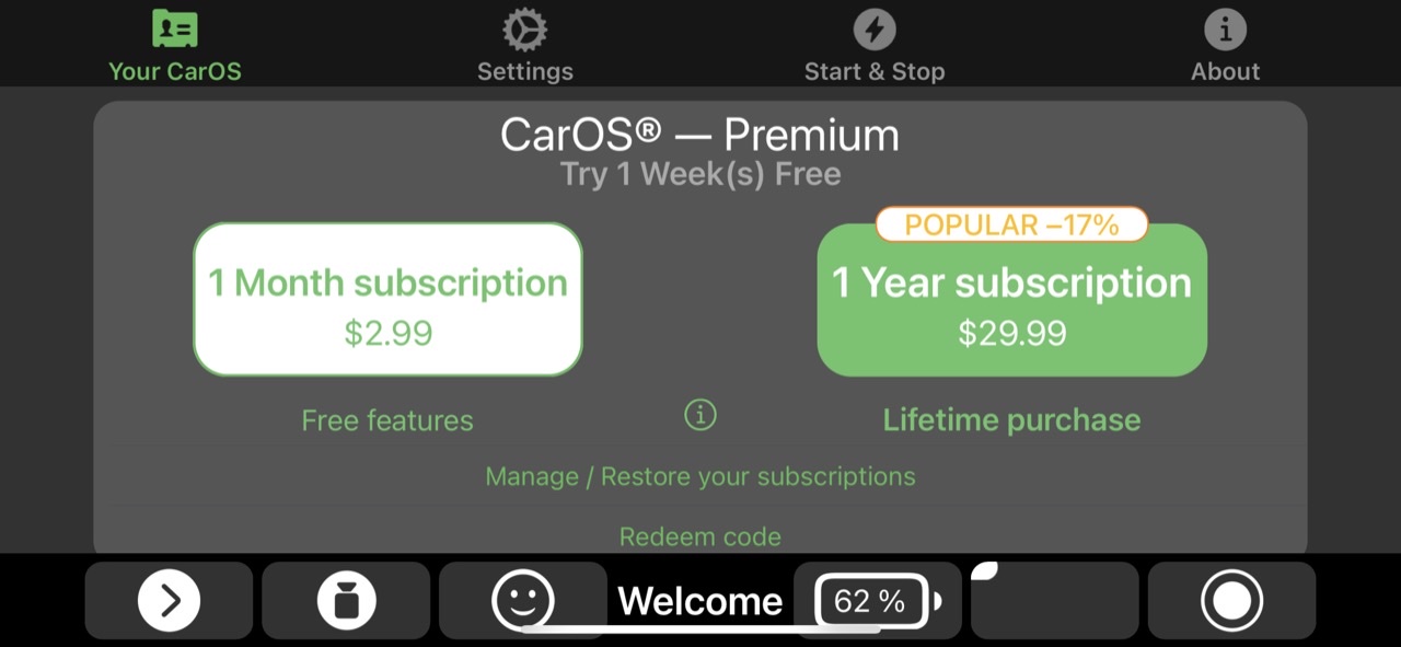 CarOS® — Powerful dashboard