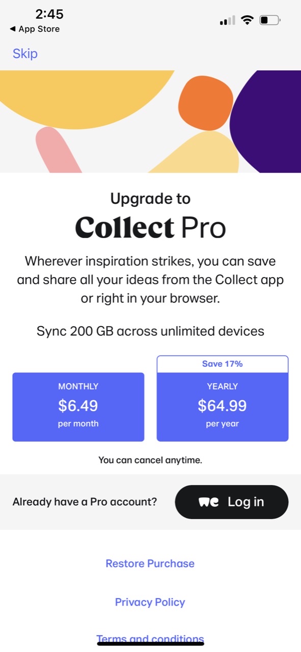 Collect by WeTransfer