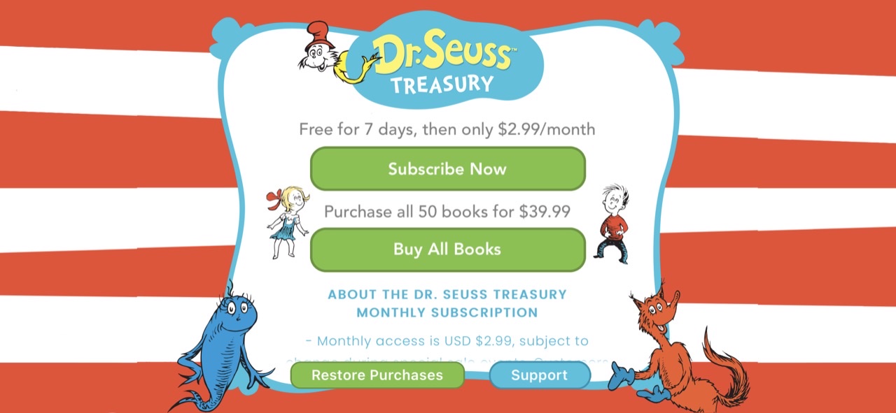 Dr. Seuss Treasury Kids Books