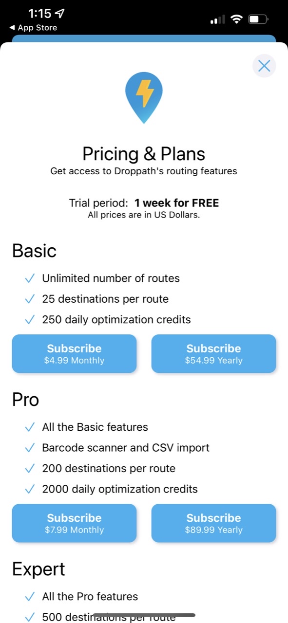 Route Planner · Droppath