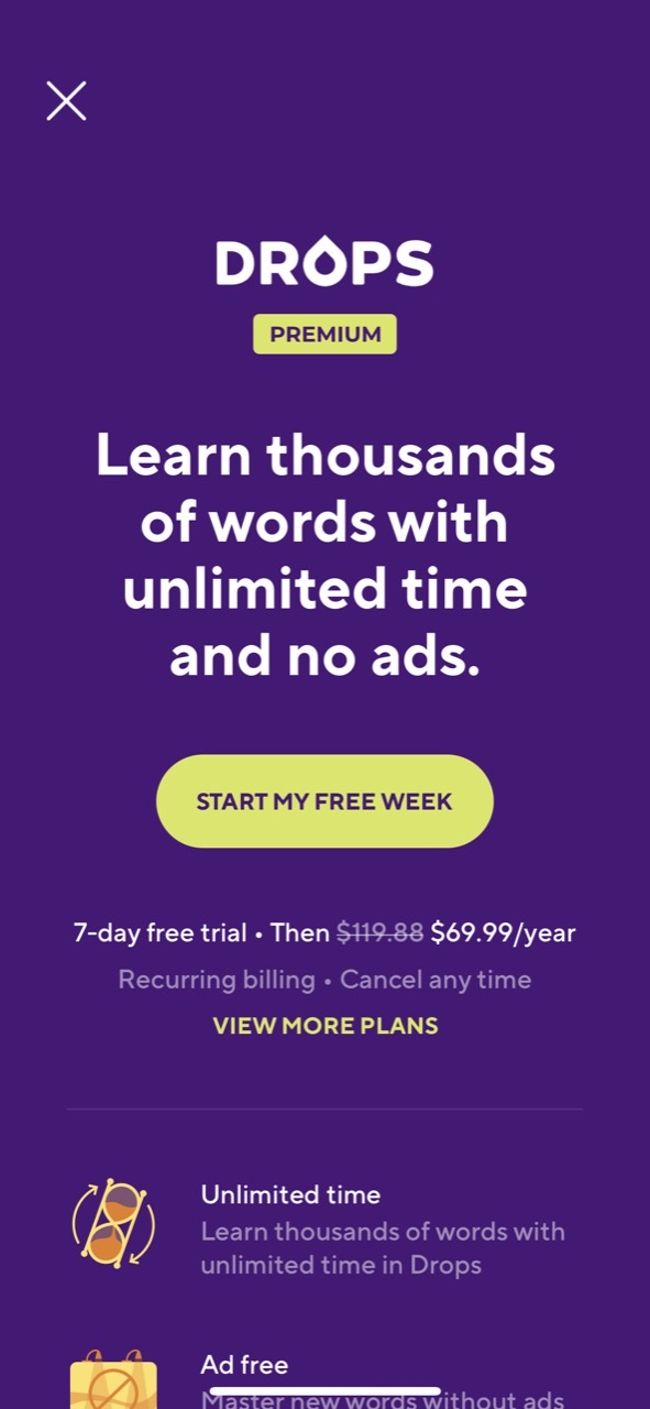 Drops: Language Learning Games