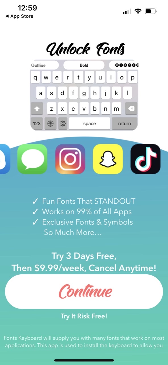 Fonts: Aesthetic Font Keyboard