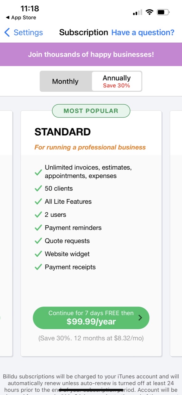 Invoice Maker, Estimate Billdu