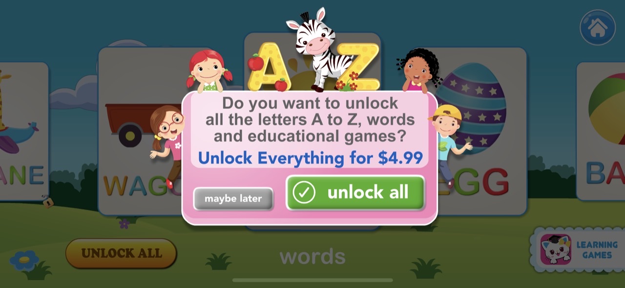 Learning games for toddlers.
