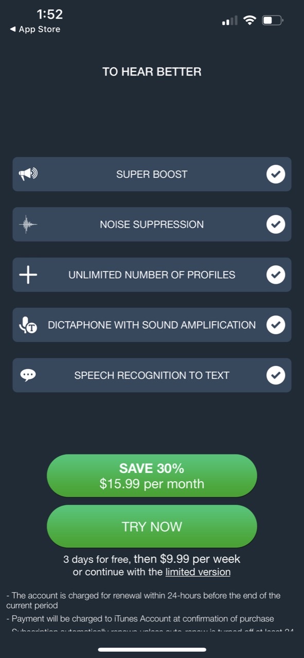 LISTENING DEVICE, HEARING AID