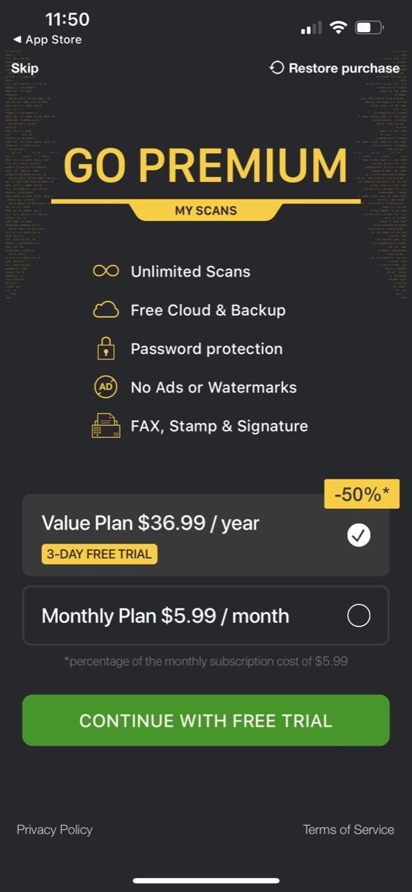 My Scans, best PDF Scanner App