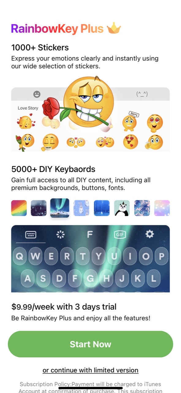 New Emoji & Fonts - RainbowKey