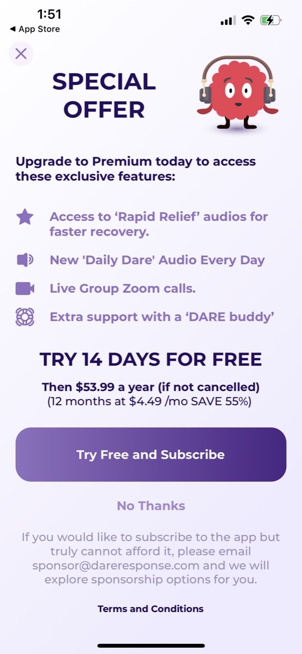 Dare: Panic & Anxiety Relief