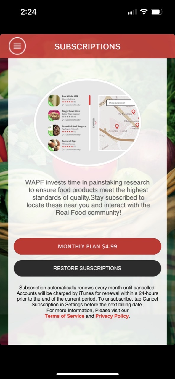 Find Real Food Locations
