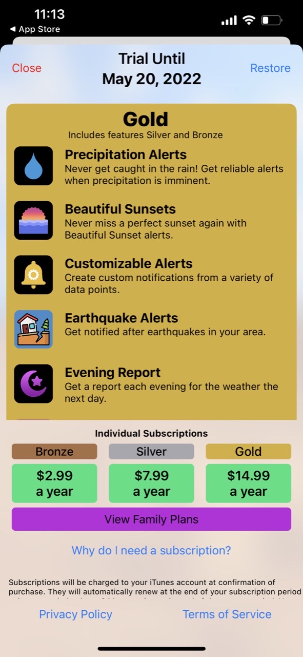 Forecast Bar - Weather + Radar
