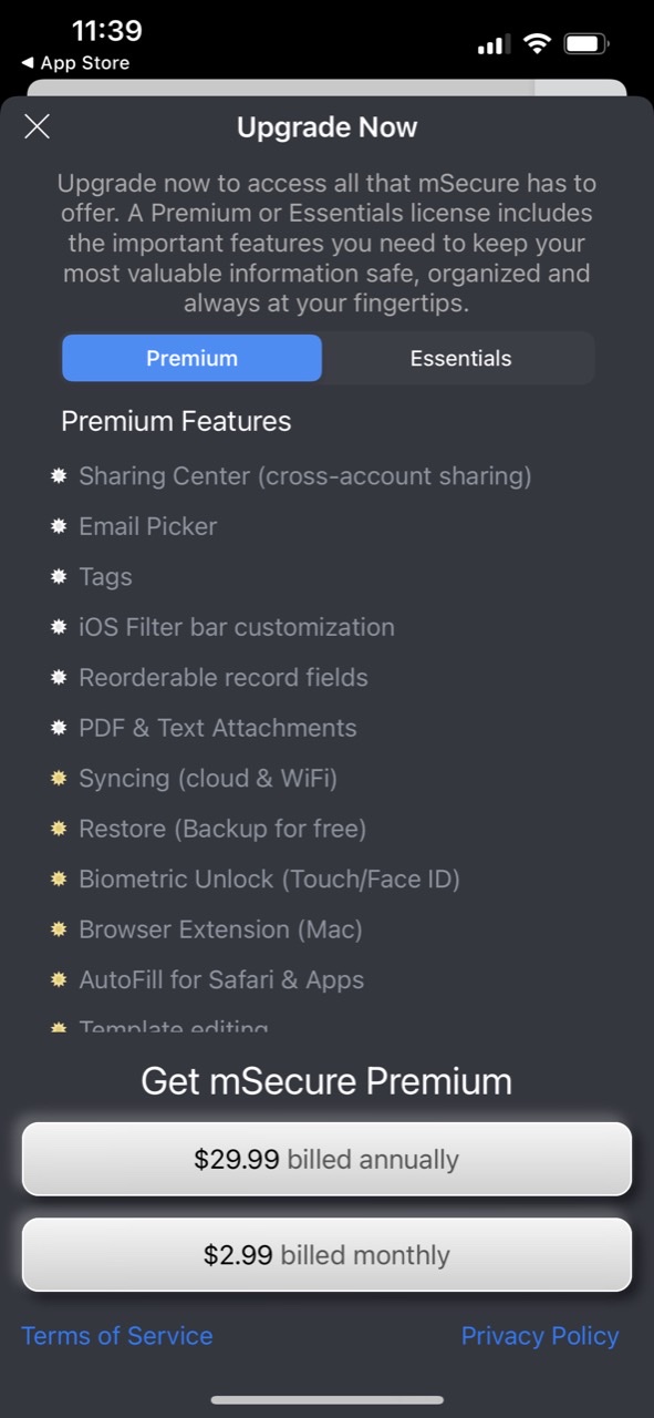 Password Manager - mSecure