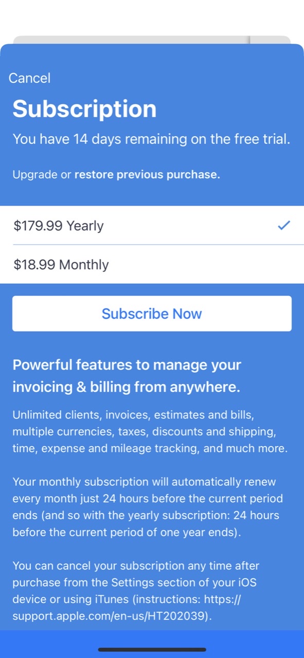 Hiveage Invoicing