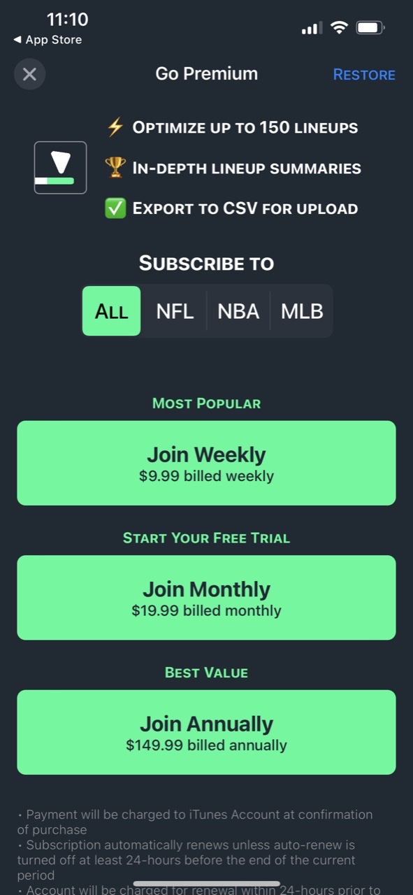Optimal DFS