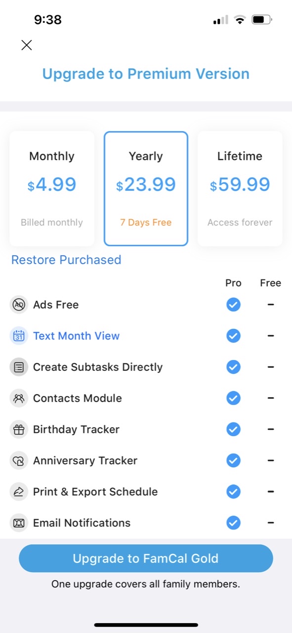 Shared Family Calendar: FamCal