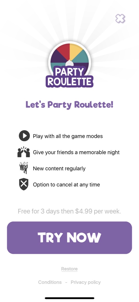 Party Roulette: Group games