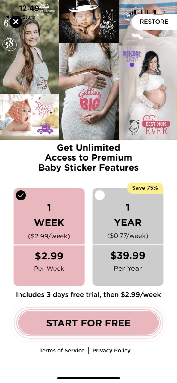 Baby Sticker- Track Milestones