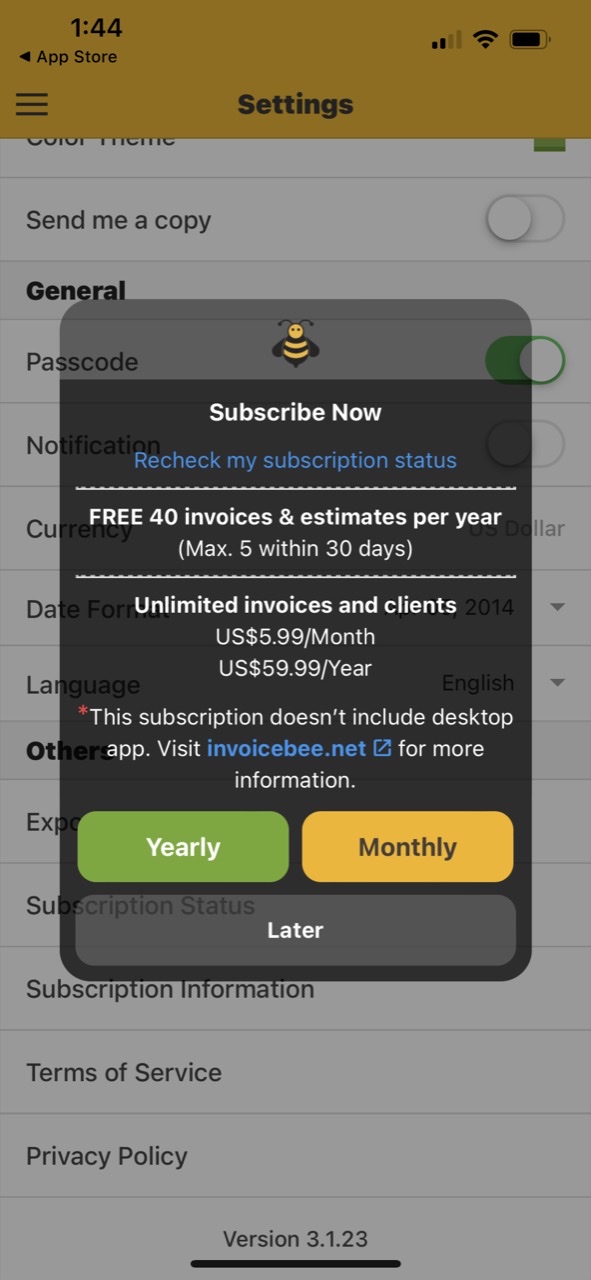 Invoice Bee Estimate Maker 2Go