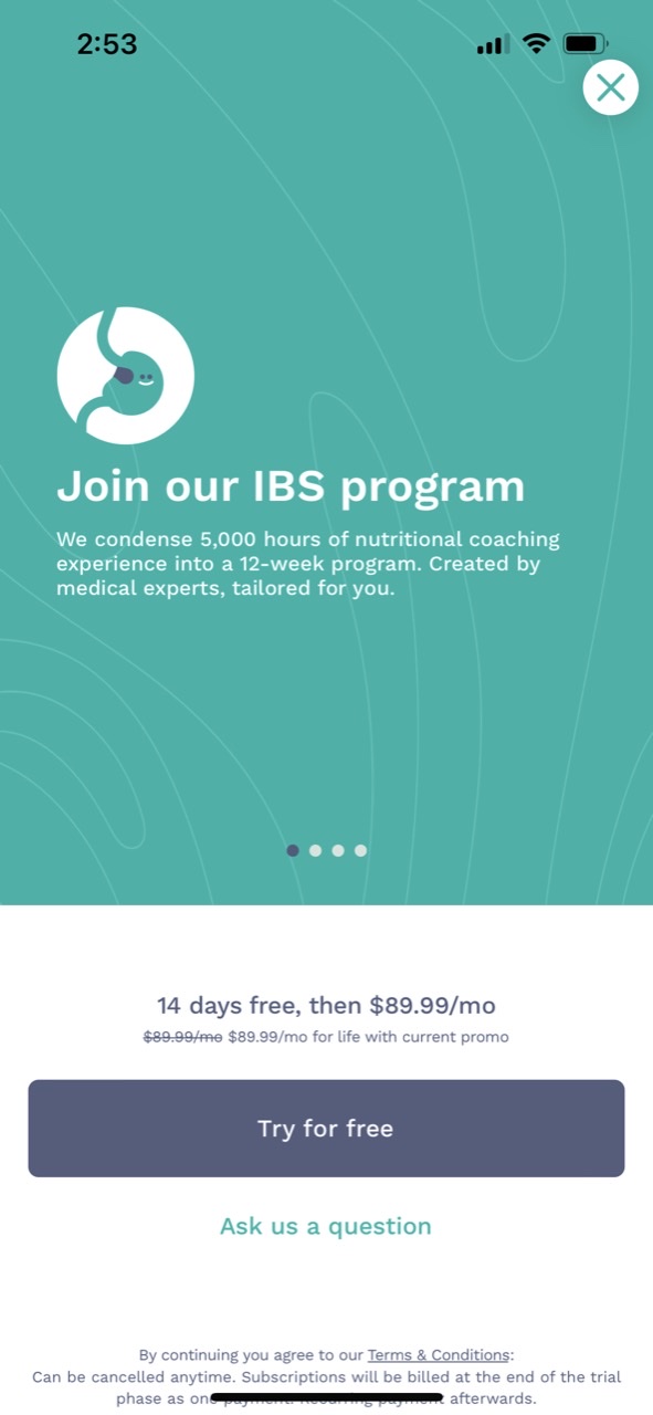 Cara Care: IBS, FODMAP Tracker