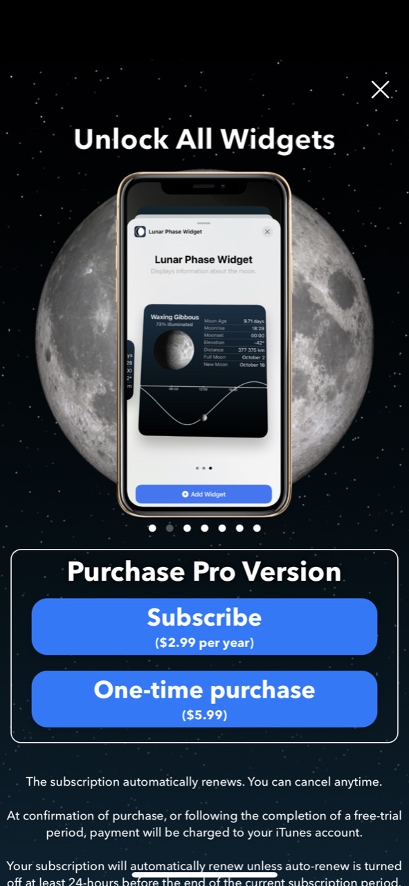 Lunar - Moon Phase & Widgets