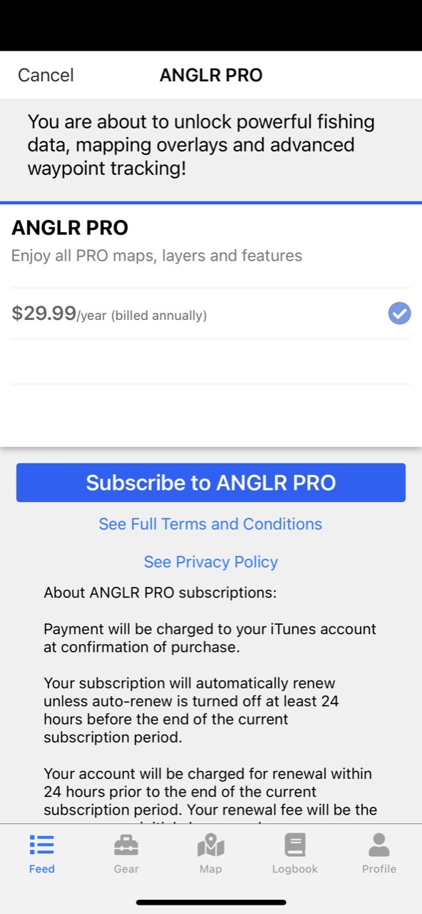 Fishing App: ANGLR Logbook