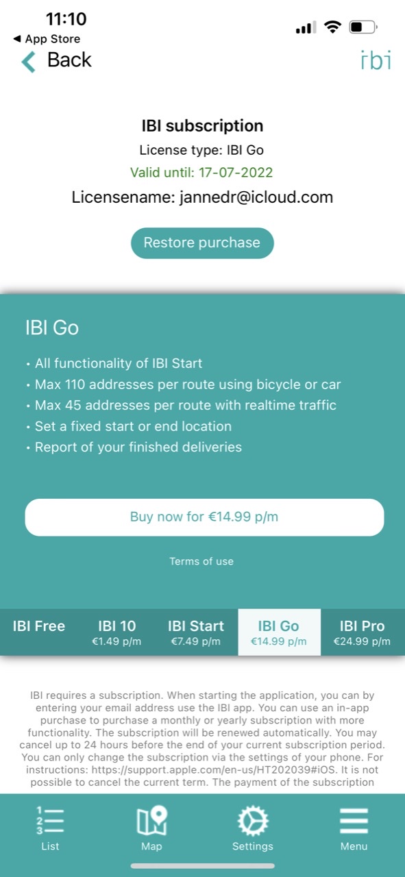 IBI - Optimal route planner