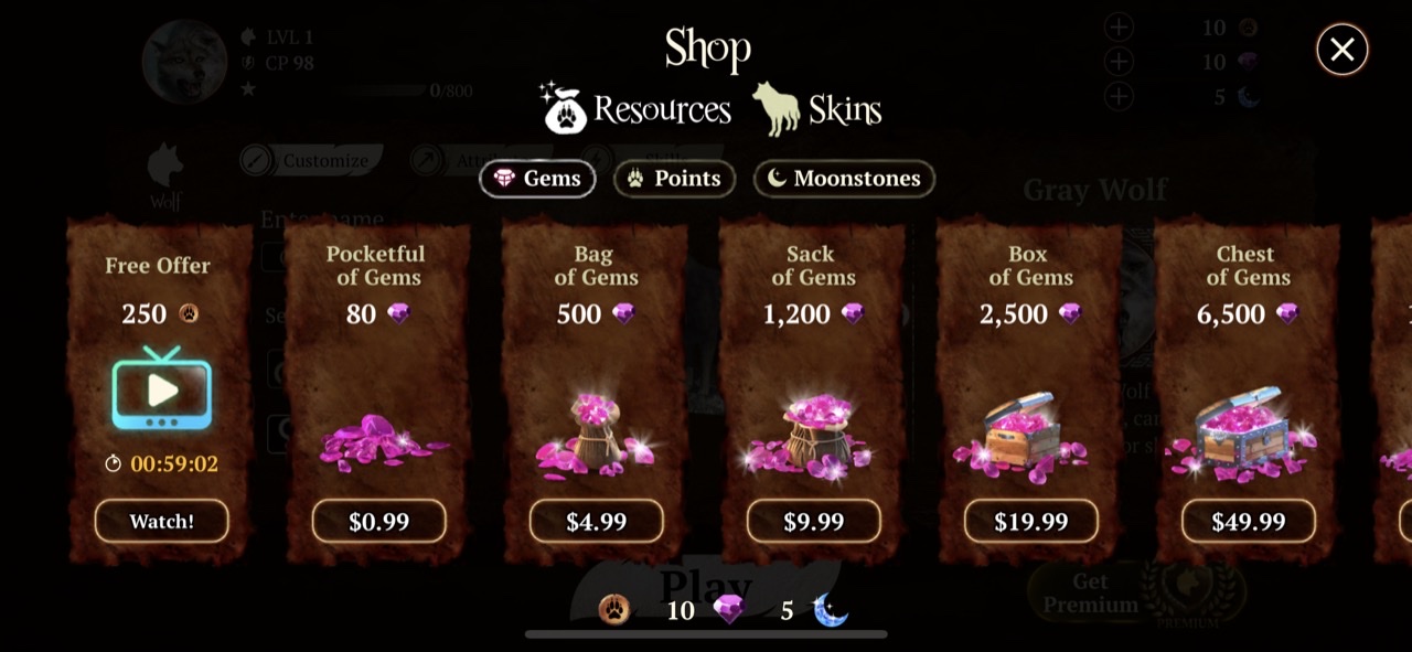 The Wolf: Online RPG Simulator