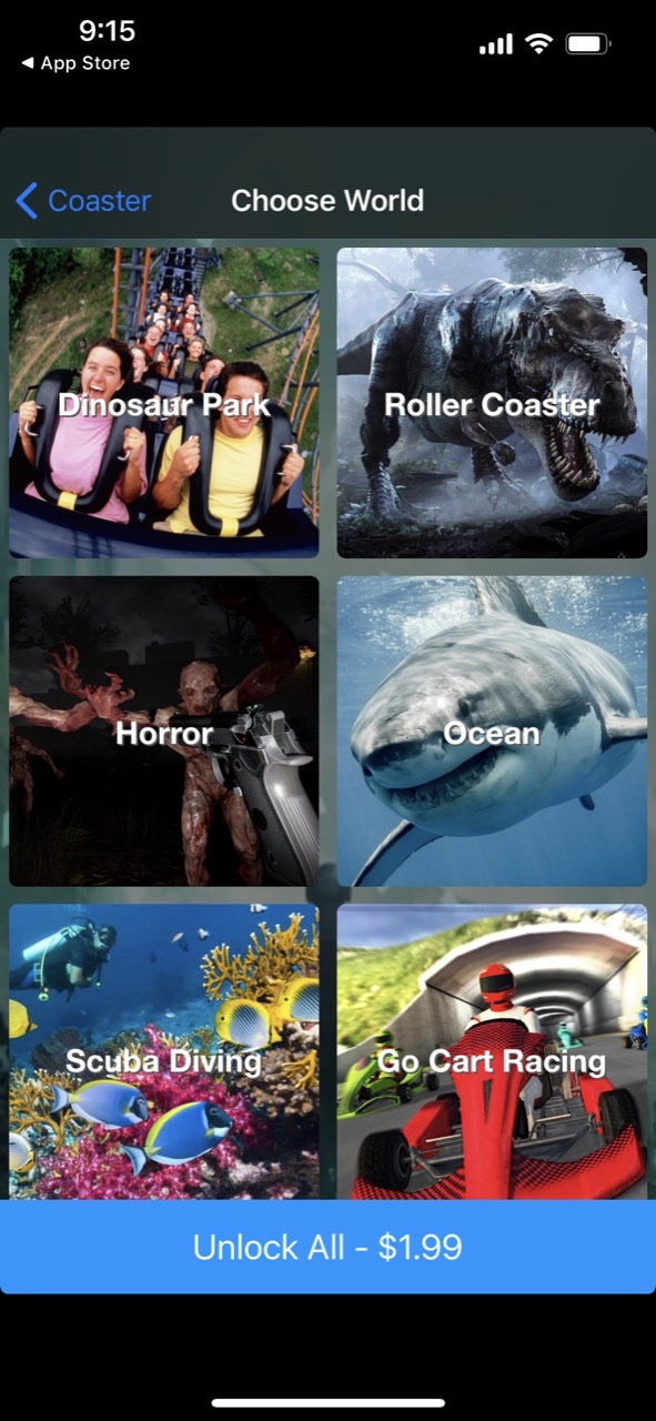VR Apps Virtual Rollercoaster for Google Cardboard
