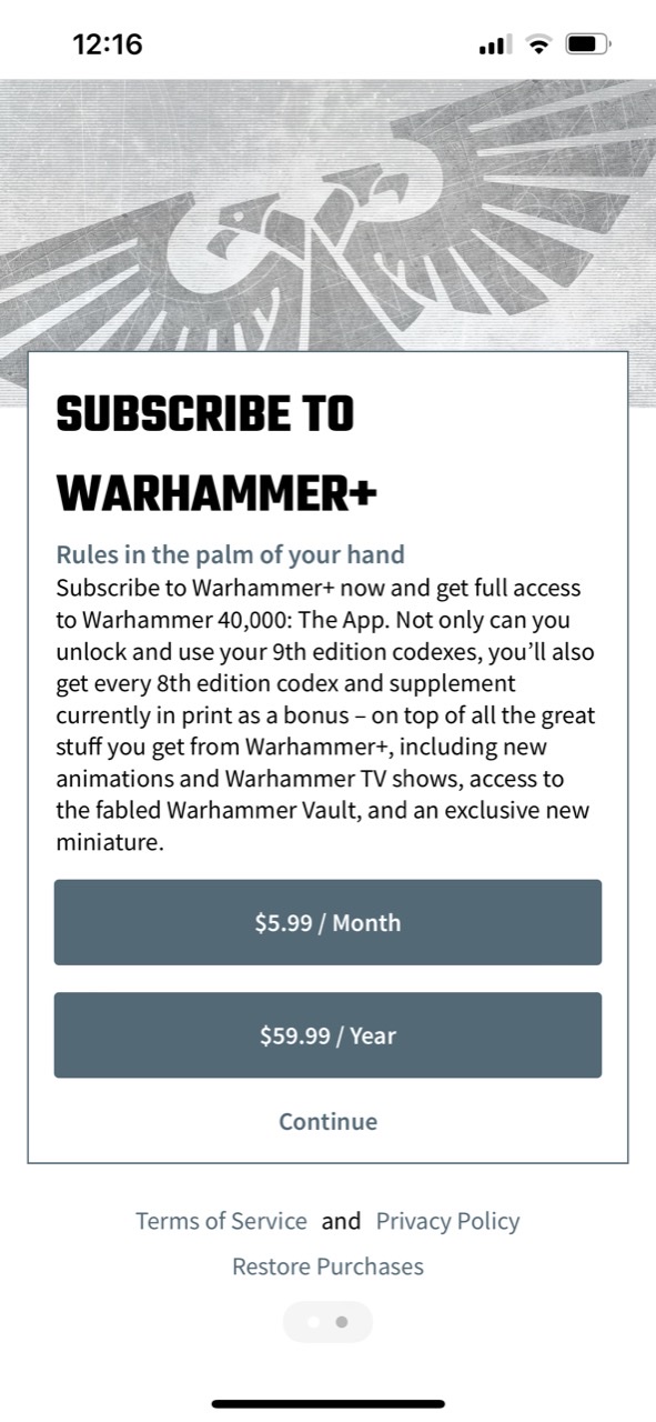 (OLD) Warhammer 40,000:The App