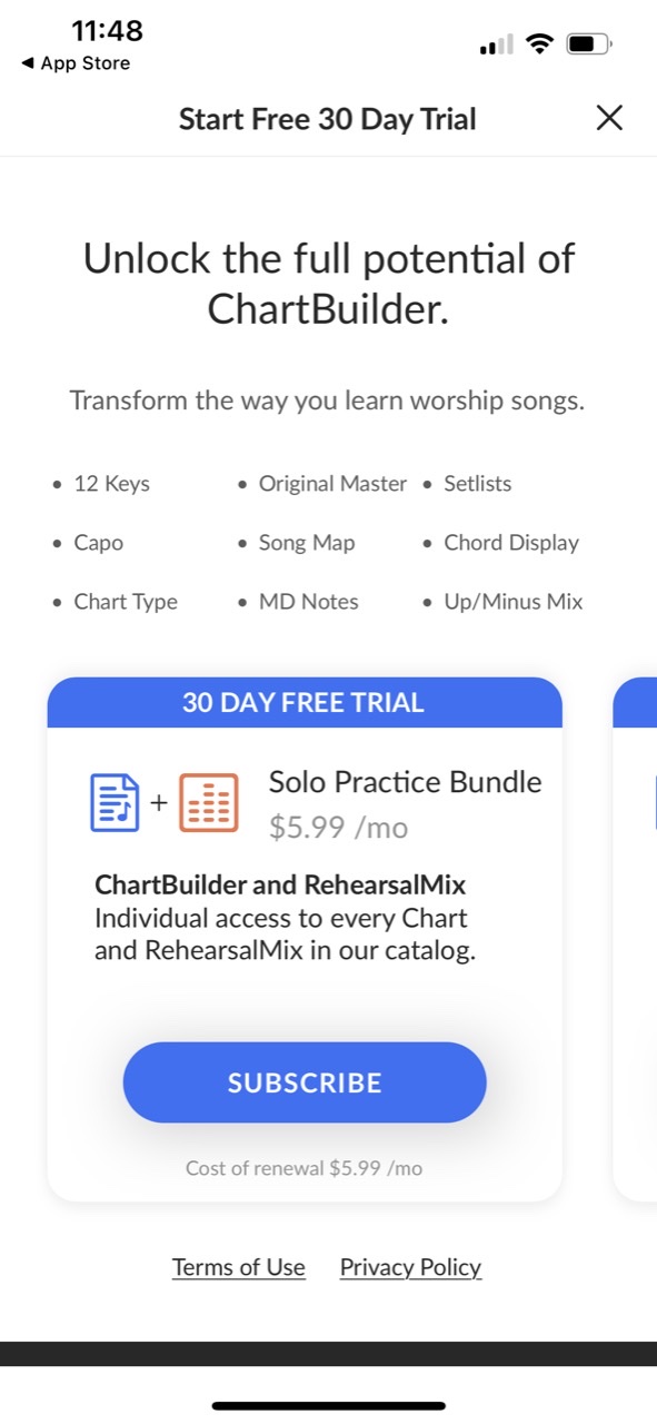 MultiTracks.com ChartBuilder