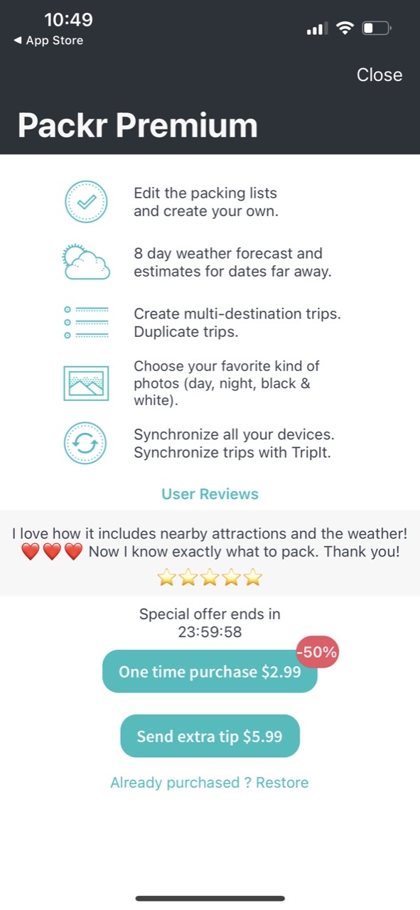 Packr Travel Packing List