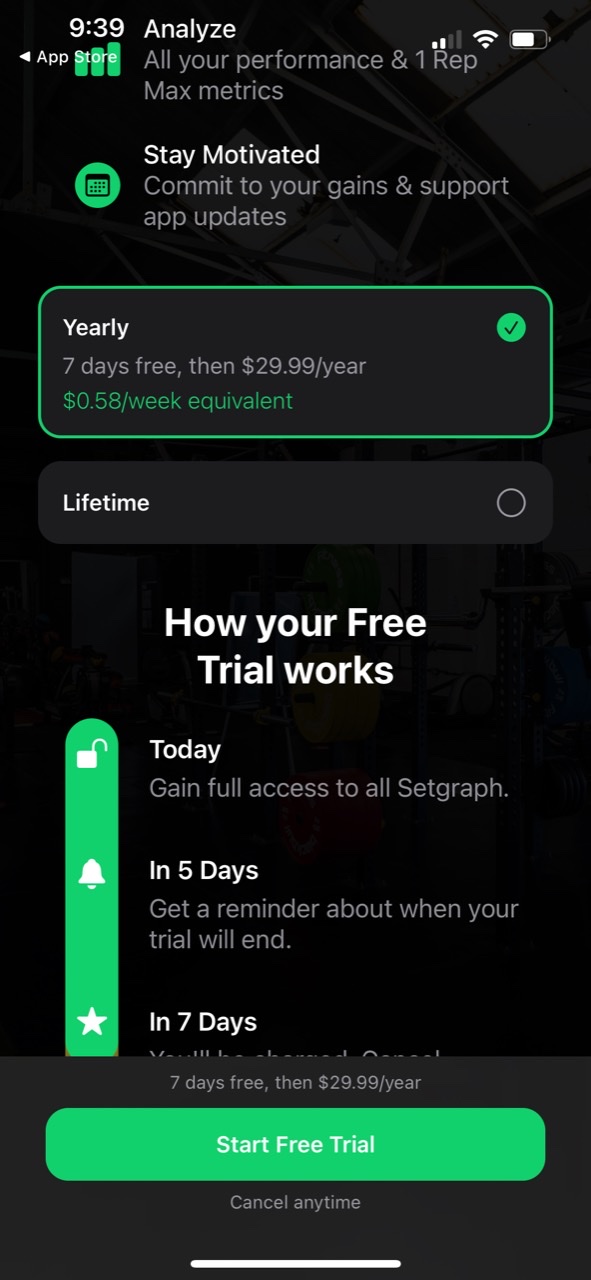 Setgraph: Workout Log