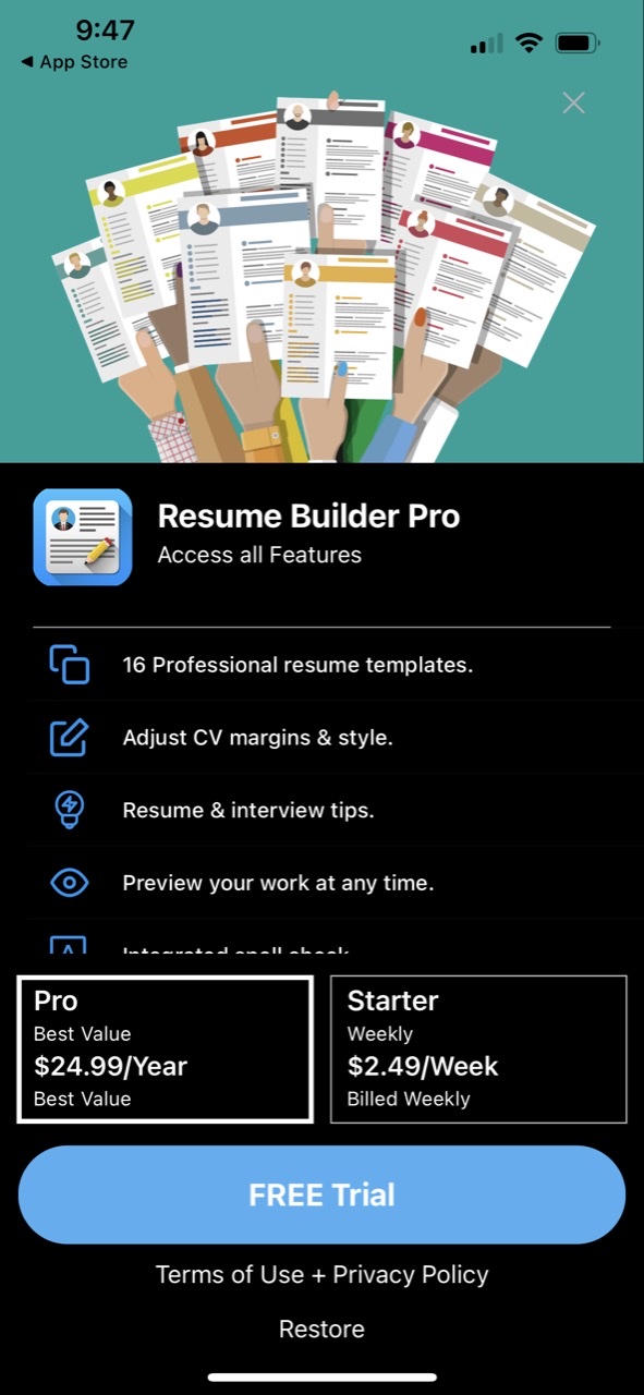 Resume Builder · CV Maker app