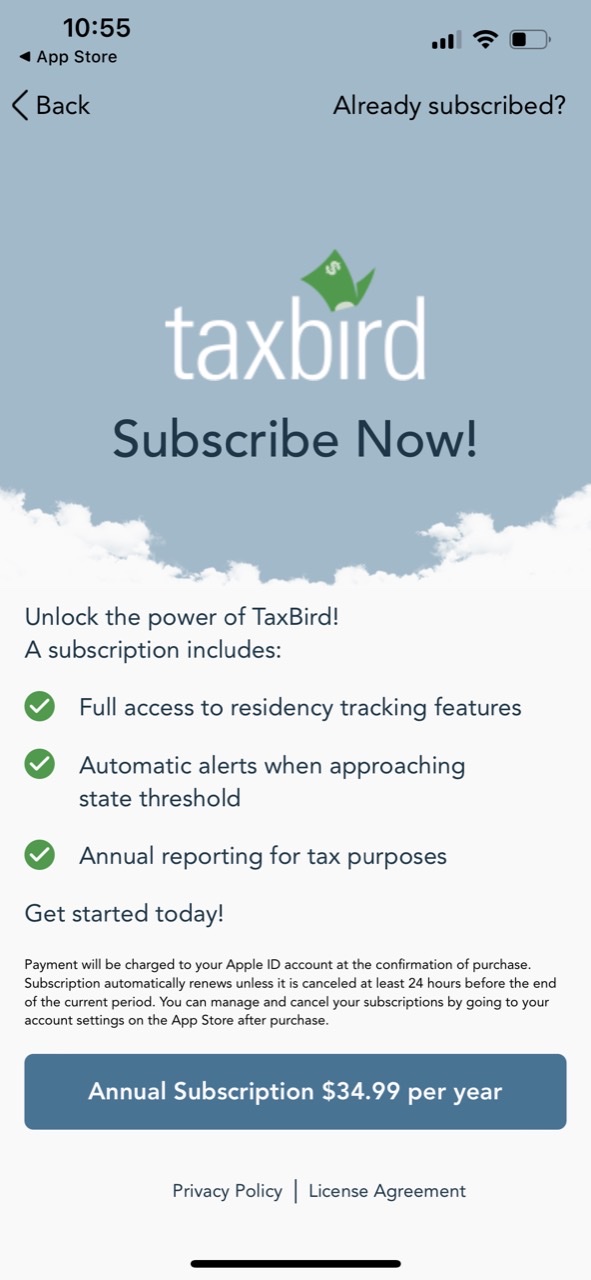TaxBird - Residency Tracker