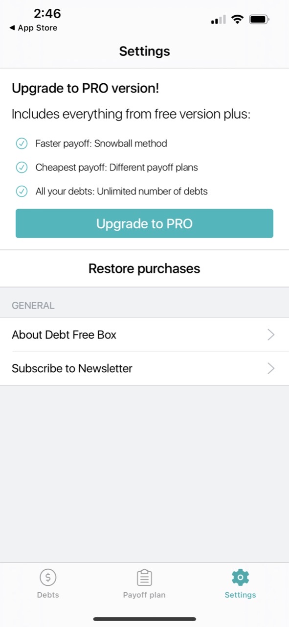 Debt Free Box: Snowball Payoff