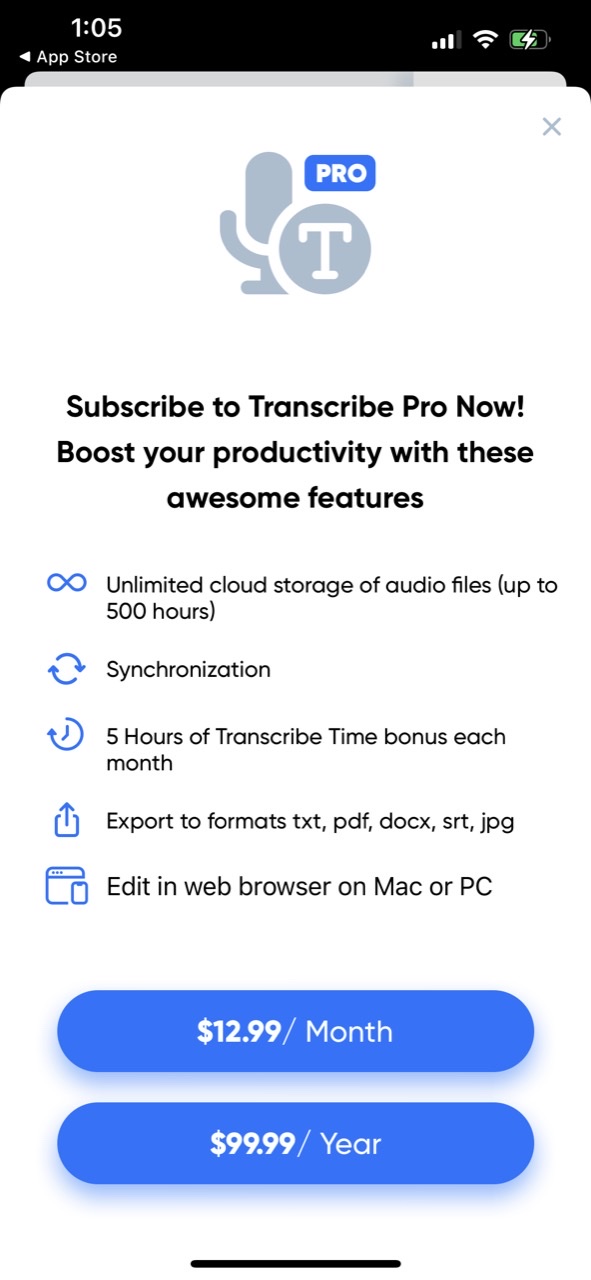 Transcribe - Speech to Text