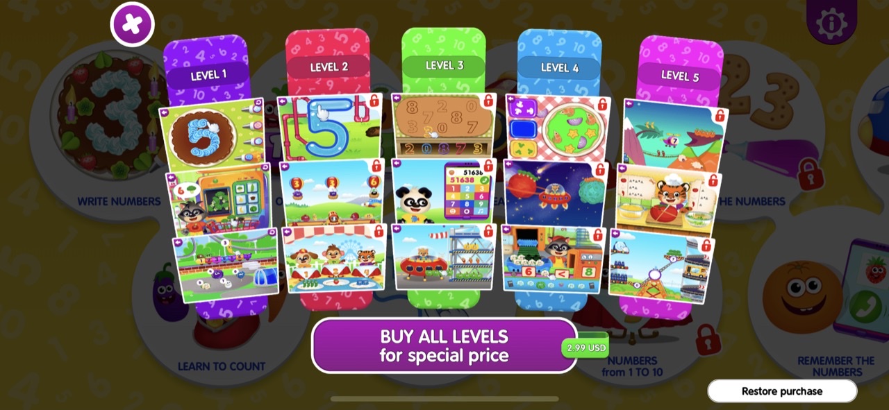 Counting games for kids Math 5