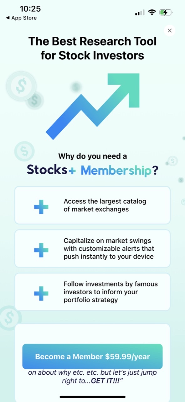 Stocks+ app