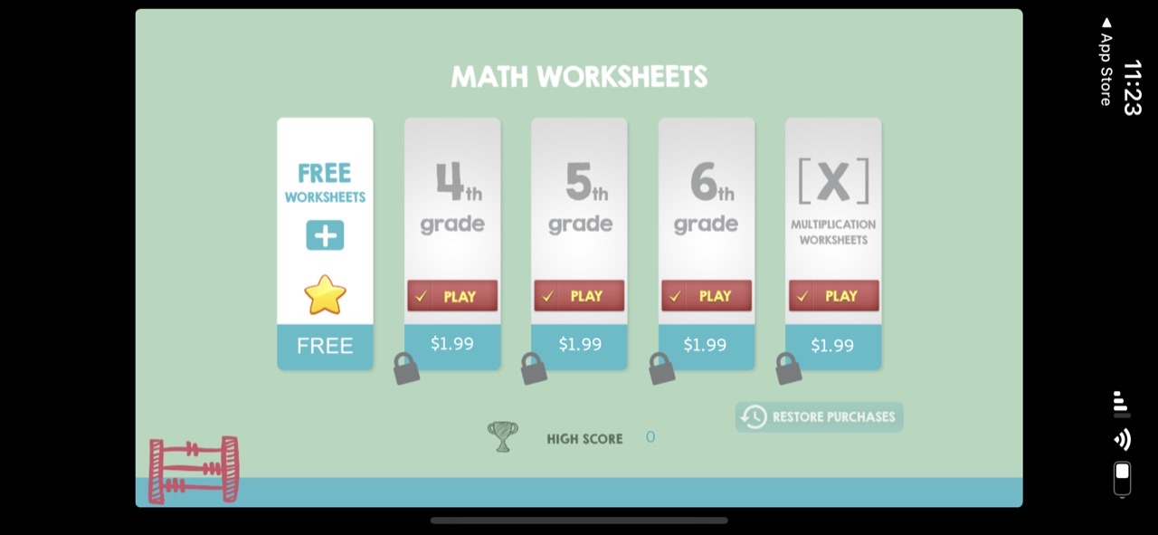 Math Worksheets 4th-6th Grade