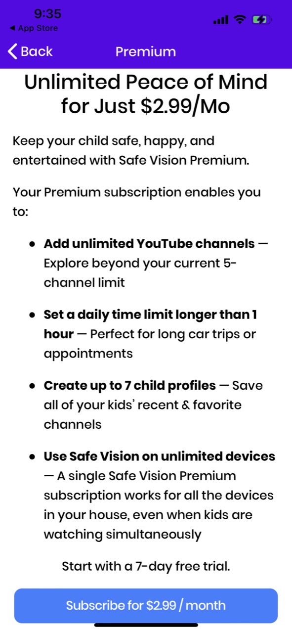 Safe Vision Kids for YouTube