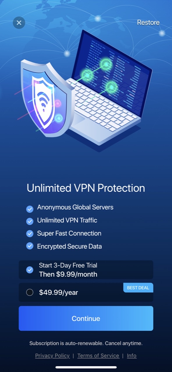 VPN for iPhone ·