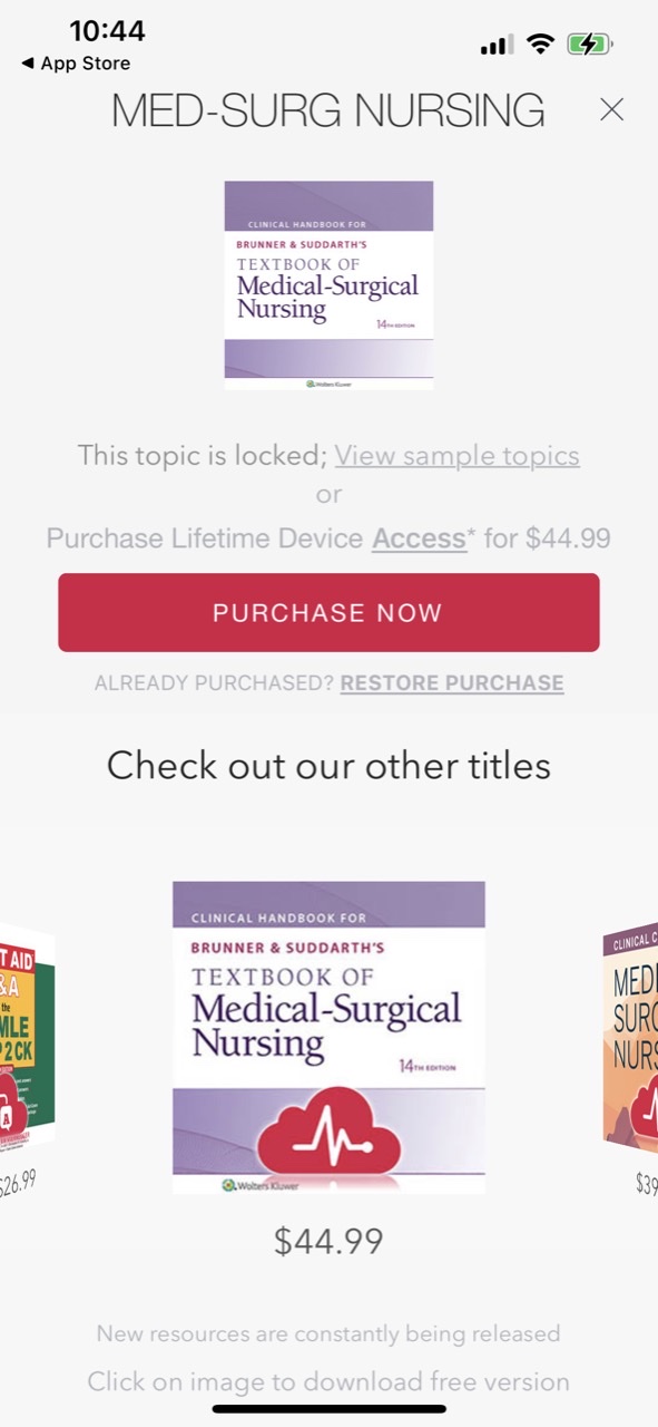 Med-Surg Nursing Clinical HBK