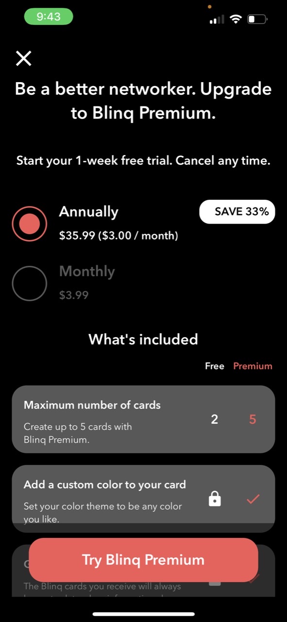 Blinq: Digital Business Card
