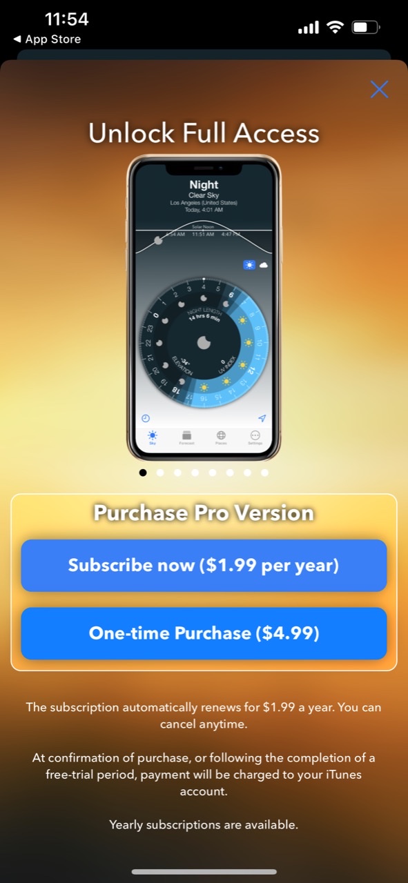 Sunrise Sunset Widget