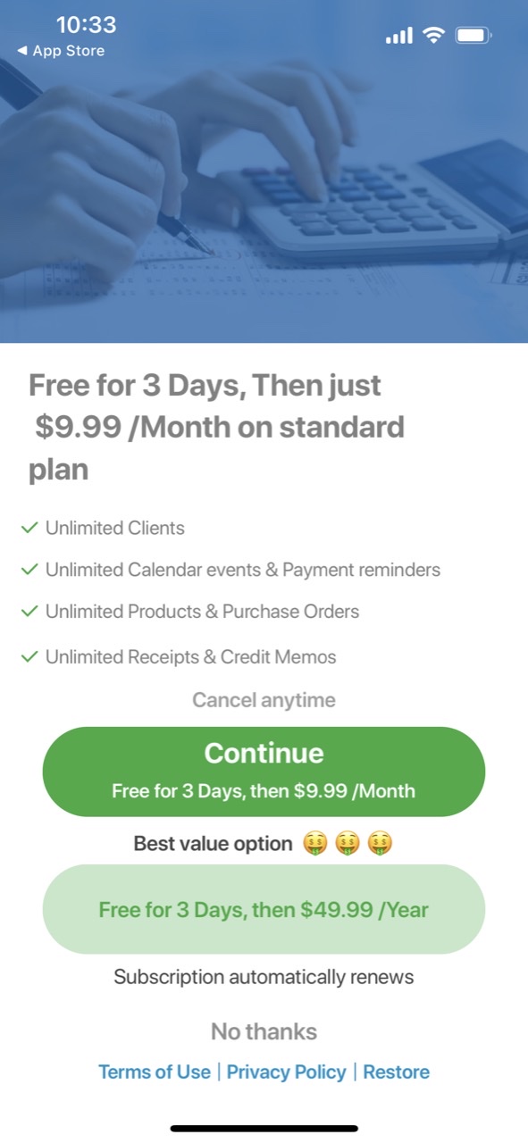 Smart Invoice Maker - Estimate