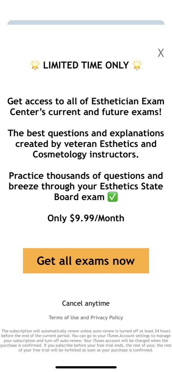 Esthetician Exam Center